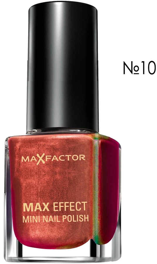 Лак Max Factor MAX EFFECT MINI NAIL №10 червоний із золотим перламутром 4.5 мл