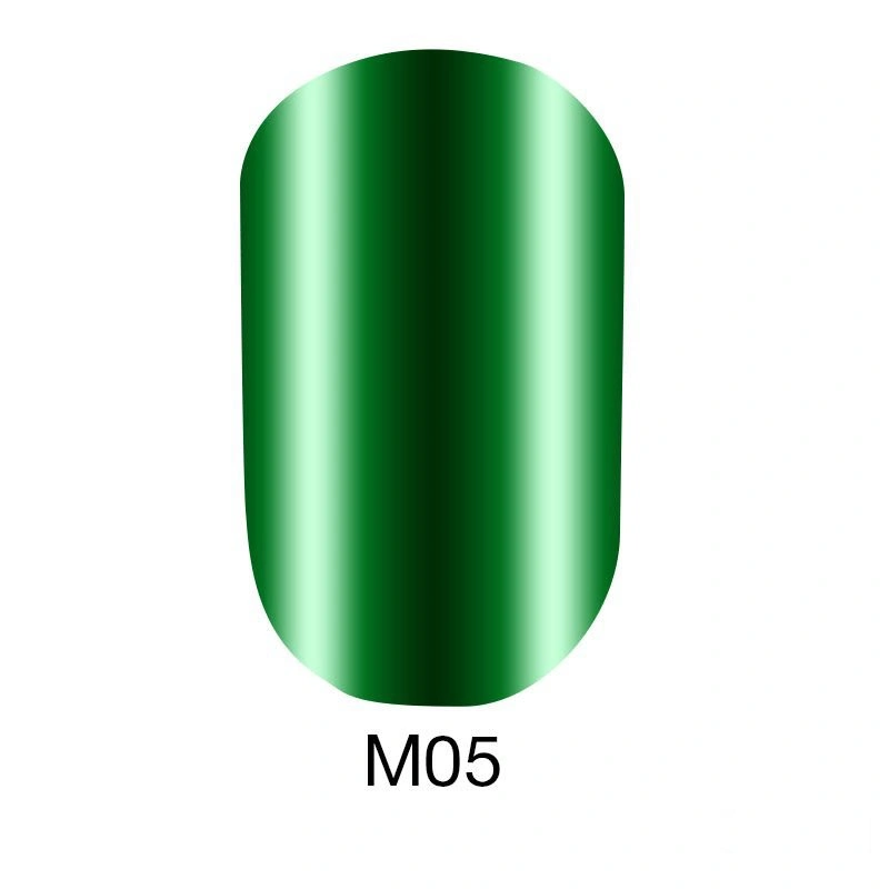 Гель-лак Naomi Gel Polish Metallic Collection M05 насичений зелений металік 6 мл