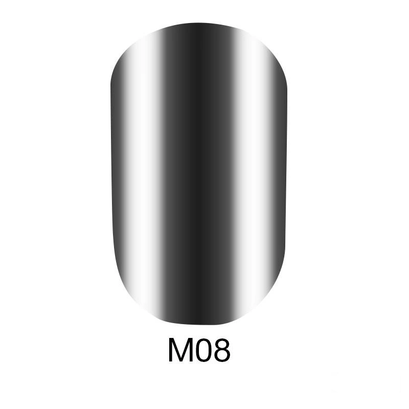 Гель-лак Naomi Gel Polish Metallic Collection M08 сріблясто-сірий металік 6 мл