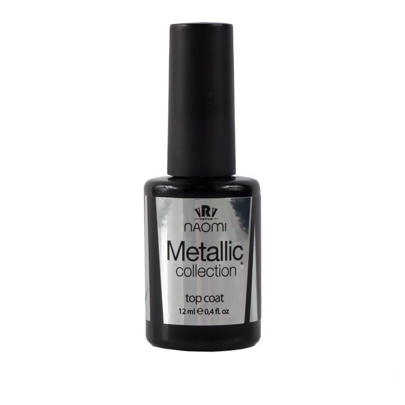Верхнє покриття для гель-лаків Naomi Gel Polish Metallic Collection Top Coat 12 мл