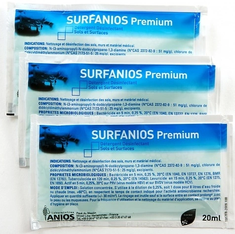 Концентрат для дезінфекції поверхонь Anios Surfanios Premium 20 мл