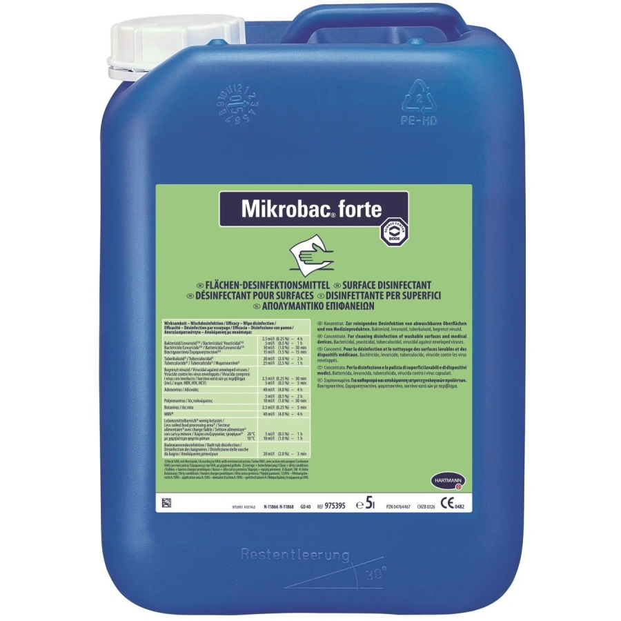 Дезінфекційний миючий засіб для поверхонь Bode Microbac Forte 5 л