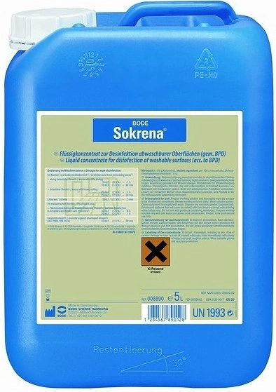 Дезінфекційний засіб для чищення для поверхонь Bode Sokrena 5 л