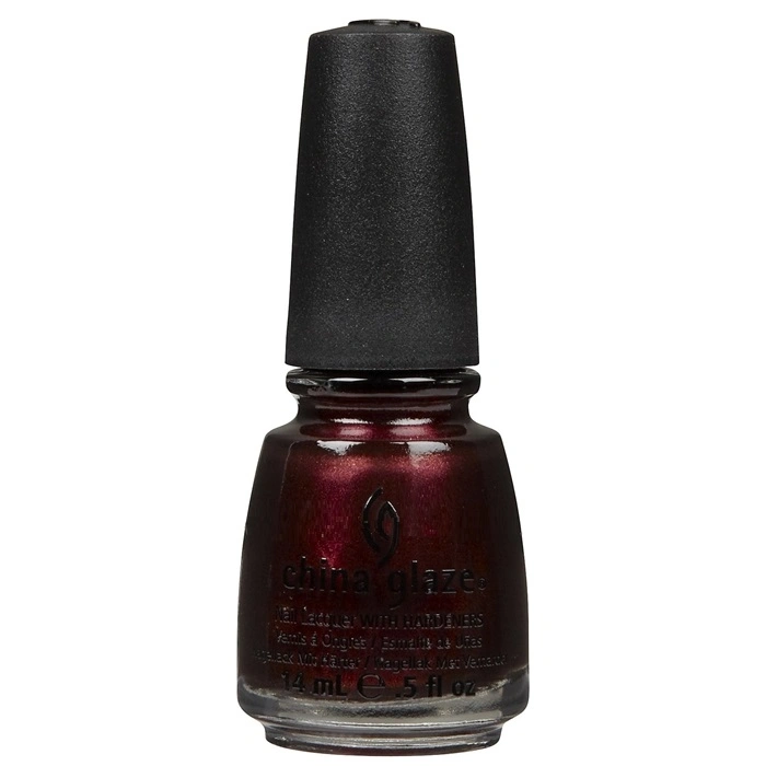 Лак China Glaze X коричневий із бордовим перламутром 14 мл