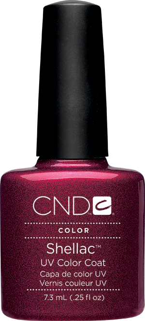 Гель-лак CND Shellac Masquerade глибокий бордовий з мікроблиском 7,3 мл