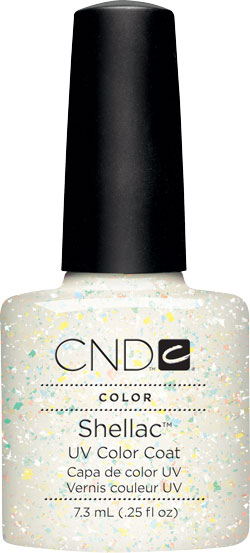 Гель-лак CND Shellac Zillionaire 7,3 мл (without box) прозоре покриття з великими блискітками