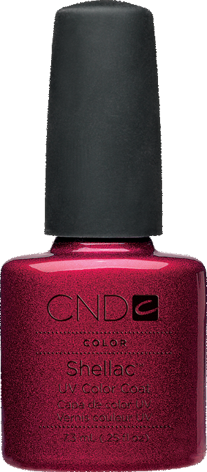 Гель-лак CND Shellac Red  Baroness темне бордо, перламутр 7,3 мл