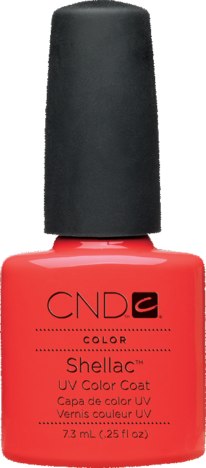 Гель-лак CND Shellac Tropix яскраво-кораловий, емаль 7,3 мл