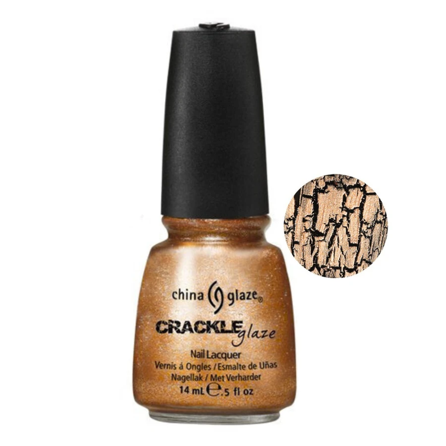 Лак "Медальйон, що розтріскався" China Glaze Cracked Medallion металевий золотий, кракелюрний 14 мл