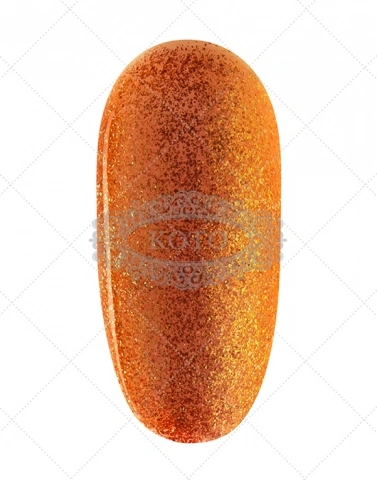 Гель-лак Koto Gel Polish 168 золотисто-коричневий із дрібними золотистими блискітками 5 мл