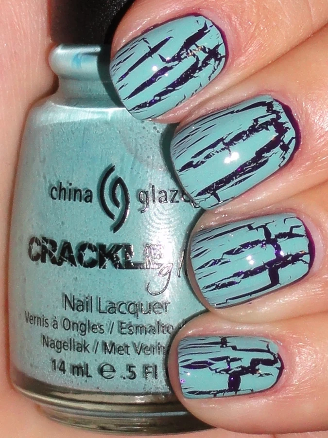 Лак "Льодяник, що розбився" China Glaze Crushed Candy блакитний, кракелюрний 14 мл