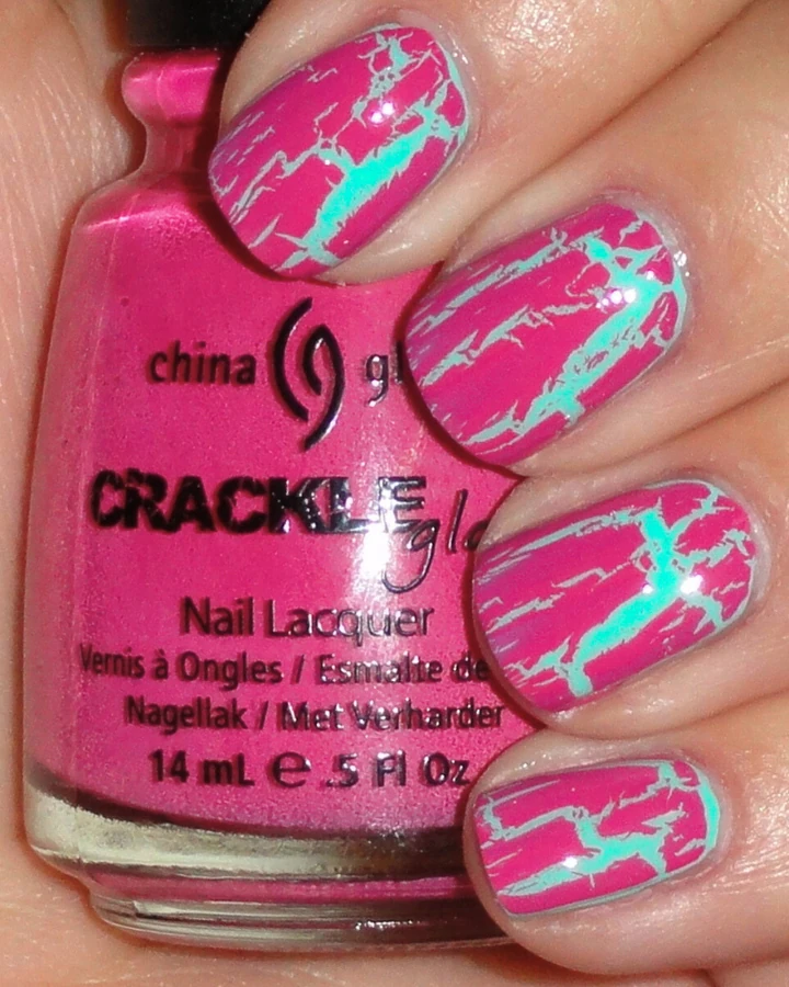 Лак "Розбите серце" China Glaze Broken Hearted яскравий малиновий, кракелюрний 14 мл