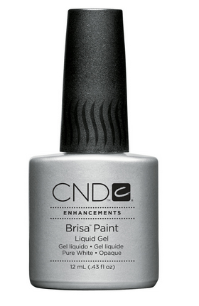 Яскраво-біла гель-фарба для френча CND Brisa Paint Liquid Gel Pure White Opaque 12 мл