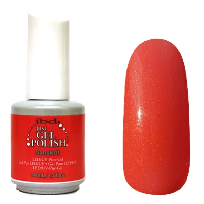 Гель-лак Санксріт IBD Just Gel Polish Sanskrit оранжево-кораловий з шиммером 14 мл