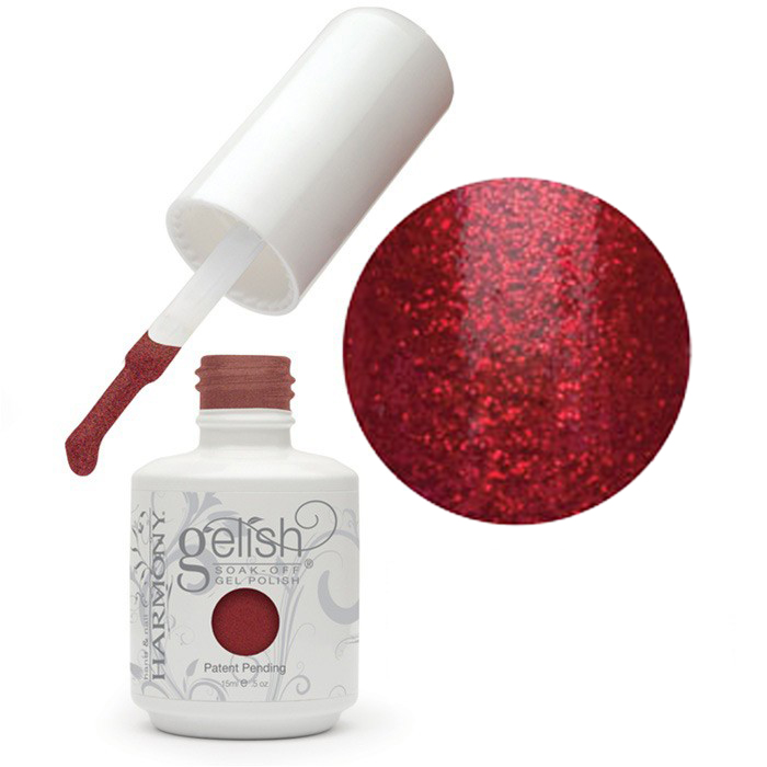 Гель-лак Harmony Gelish Good Gossip щільні червоні блискітки 15 мл