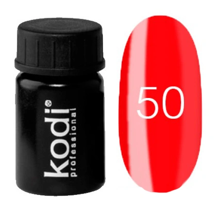Гель-фарба без липкого шару Kodi Gel Paint №50 яскравий червоний, емаль 4 мл