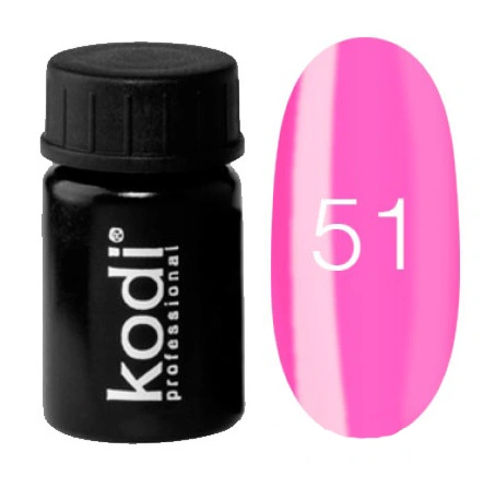 Гель-фарба без липкого шару Kodi Gel Paint №51 яскравий рожевий, емаль 4 мл