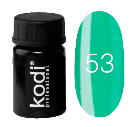 Гель-фарба без липкого шару Kodi Gel Paint №53 смарагдовий із шиммером 4 мл