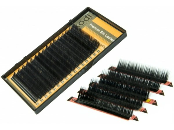 Преміум вії для нарощування штучні Kodi Premium Silk Lashes Butterfly Mix (D/0.05, 8-9 мм) чорні
