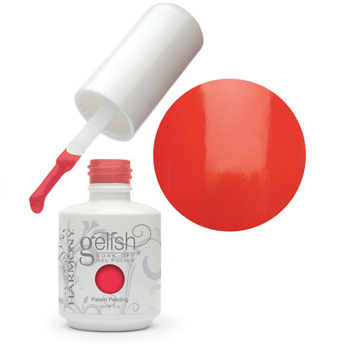 Гель-лак Harmony Gelish Tiger Blossum червоно-кораловий з оранжем, емаль 15 мл