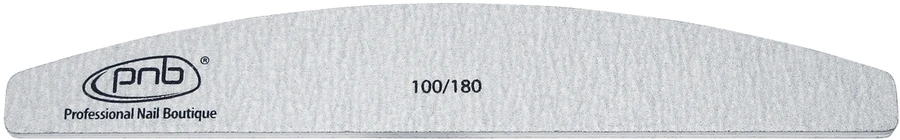 Пилка для нігтів півколо PNB Nail File Grey Half-Round 100/180 Грит