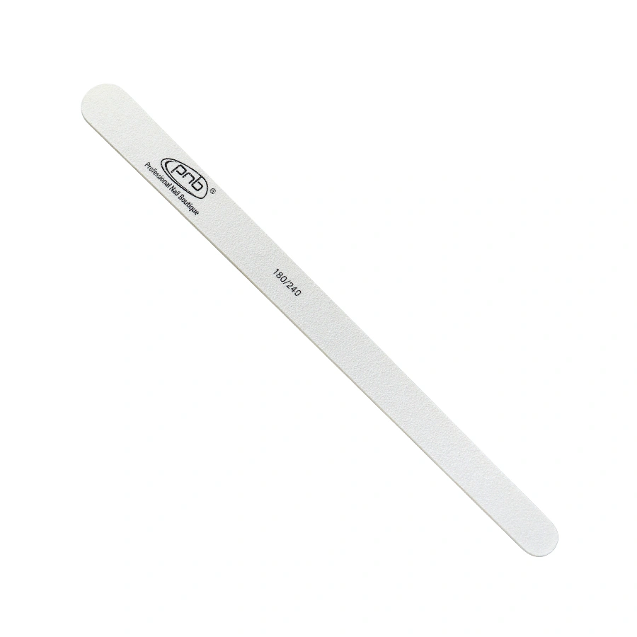 Пилка для нігтів краплеподібна, вузька PNB White Wood 180/240 Грит