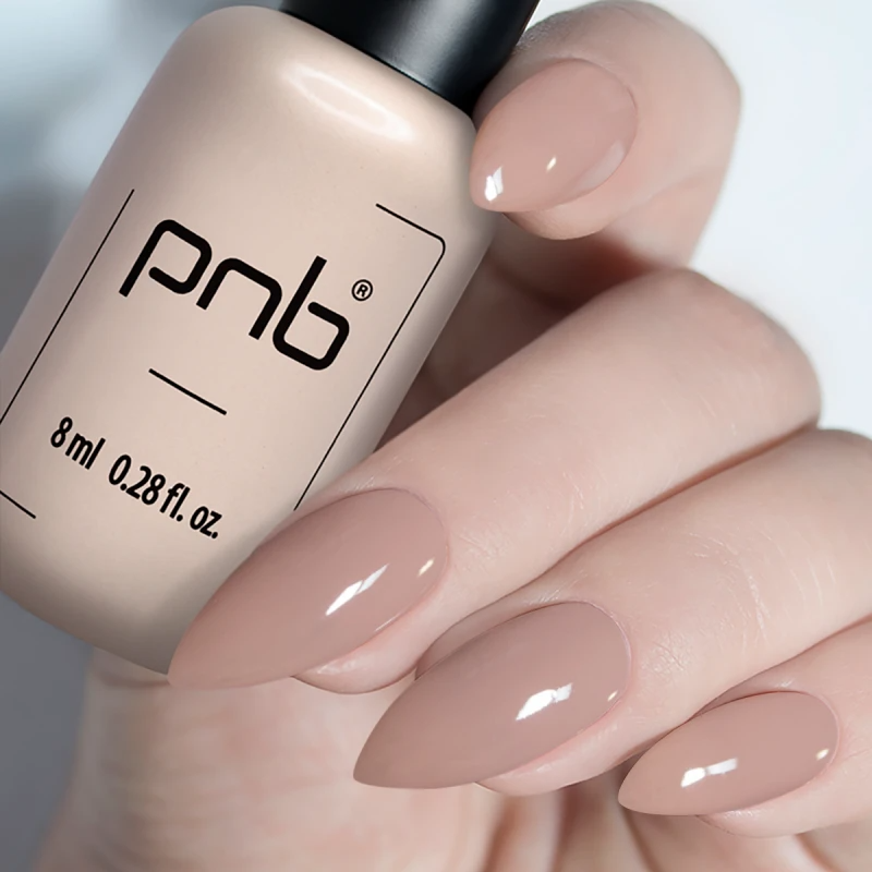 Гель-лак PNB №121 Cappuccino світлий капучино, емаль 8 мл