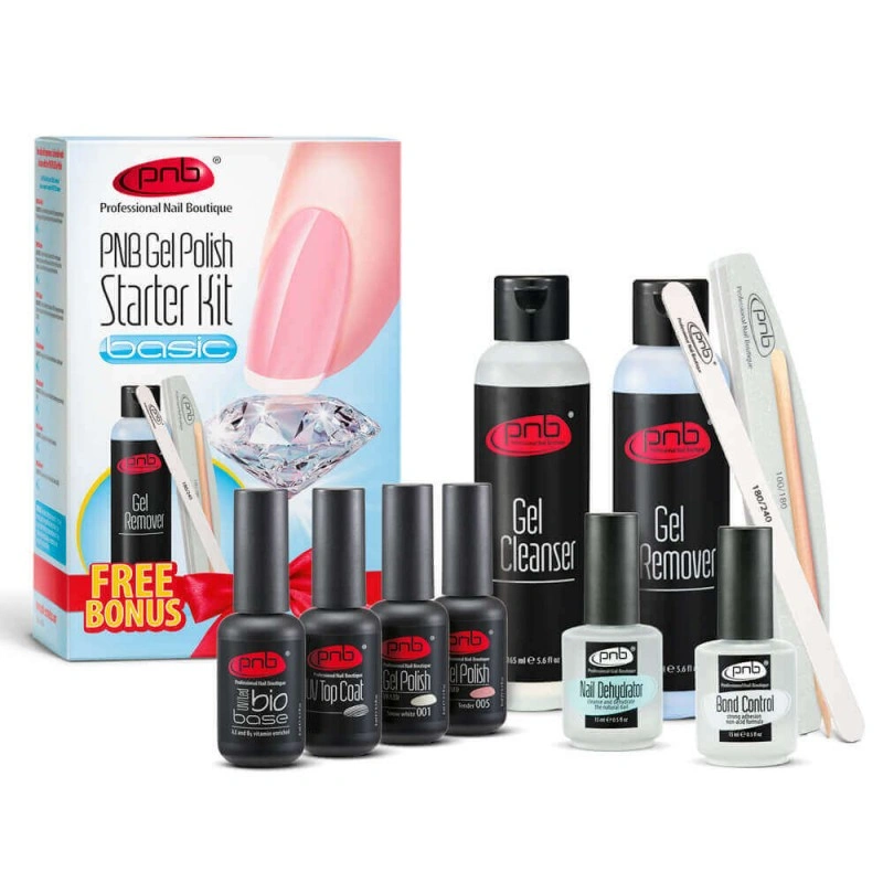 Стартовий набір для виконання манікюру гель-лаком PNB Gel Polish Starter Kit Basic