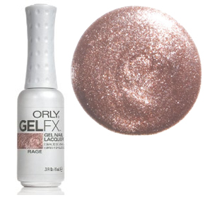 Гель-лак ORLY Gel FX Rage золотий з рожевим відтінком, щільні блискітки 9 мл