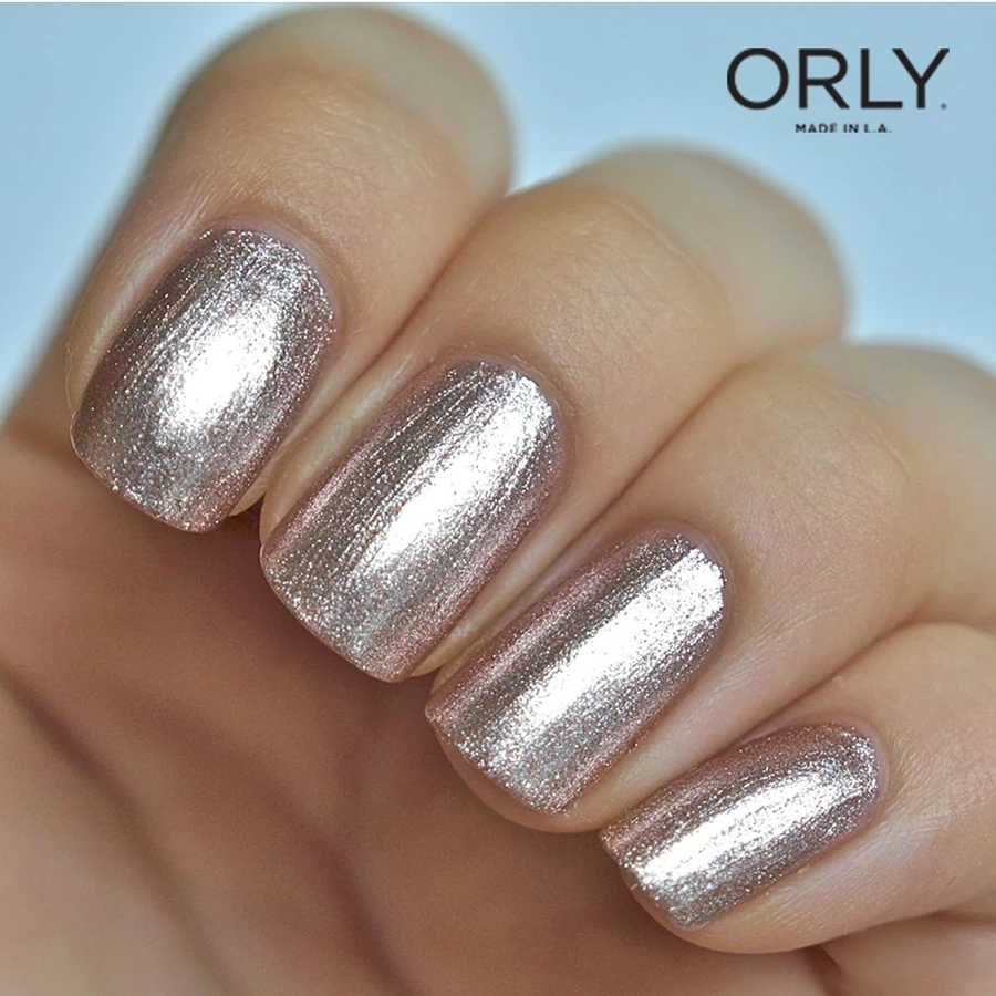 Гель-лак ORLY Gel FX Rage золотий з рожевим відтінком, щільні блискітки 9 мл