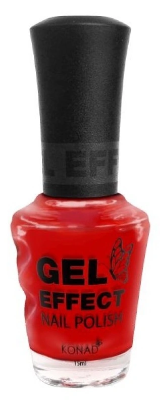 Лак з ефектом гелю Konad Gel Effect Nail Polish Extreme Red червоний, емаль 15 мл