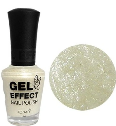 Лак з ефектом гелю Konad Gel Effect Nail Polish Milk Pearl молочний із шиммером 15 мл