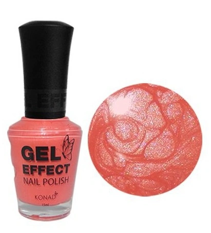 Лак з ефектом гелю Konad Gel Effect Nail Polish Coral Pearl кораловий, перламутр 15 мл