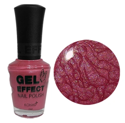 Лак із ефектом гелю Konad Gel Effect Nail Polish Cherry Pearl пастельний темно-рожевий, перламутр 15 мл
