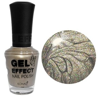 Лак з ефектом гелю Konad Gel Effect Nail Polish Silver Pearl сріблястий, перламутр 15 мл