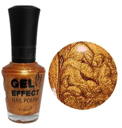 Лак із ефектом гелю Konad Gel Effect Nail Polish Gold Pearl золотисто-бронзовий, перламутр 15 мл