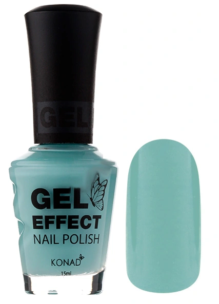 Лак з ефектом гелю Konad Gel Effect Nail Polish Spring Mint бірюзовий, емаль 15 мл