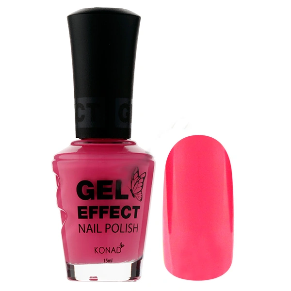 Лак з ефектом гелю Konad Gel Effect Nail Polish Cream Corel коралово-рожевий, емаль 15 мл