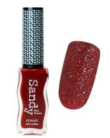 Текстурний лак Konad Sandy Nail Polish Glitter Red червоний з глітером 9.5 мл