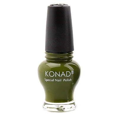 Лак для стемпінгу Konad Special Nail Polish Princess Olive Green оливковий зелений, емаль 12 мл