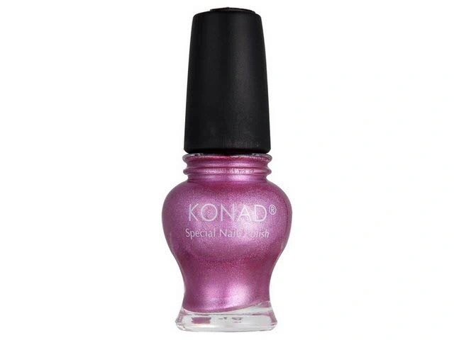 Лак для стемпінгу Konad Special Nail Polish Princess Vivid Pink бузково-рожевий з шиммером 12 мл