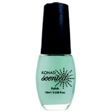 Лак з ароматом лілії Konad Scented Nail Polish Lily білий з м`ятно-сірим відтінком, емаль 10 мл
