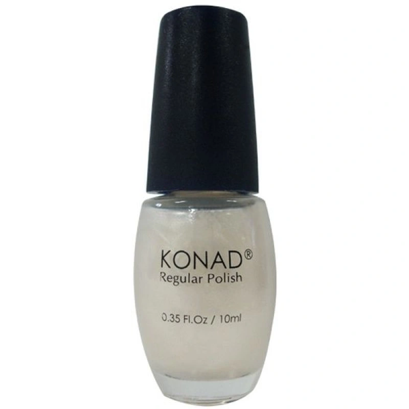 Лак Konad Regular Nail Polish Shining White кришталевий із шиммером 10 мл