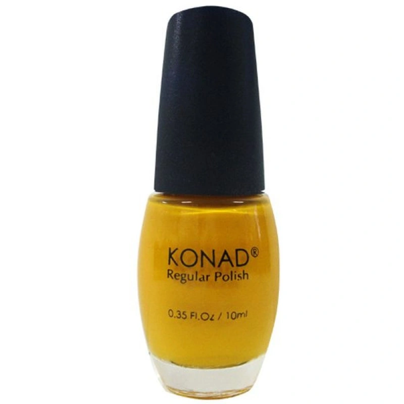 Лак Konad Regular Nail Polish Solid Yellow насичений жовтий, емаль 10 мл