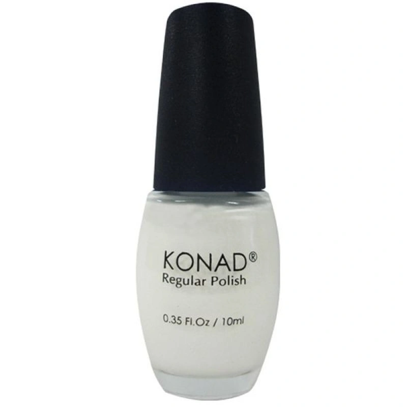 Лак Konad Regular Nail Polish Solid White світло-сірий, емаль 10 мл