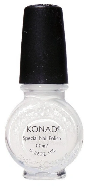 Лак для стемпінгу Konad Special Nail Polish White білий, емаль 11 мл