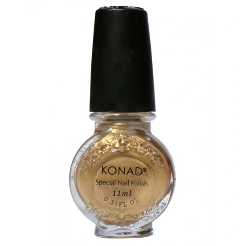 Лак для стемпінгу Konad Special Nail Polish Gold золотистий із шиммером 11 мл