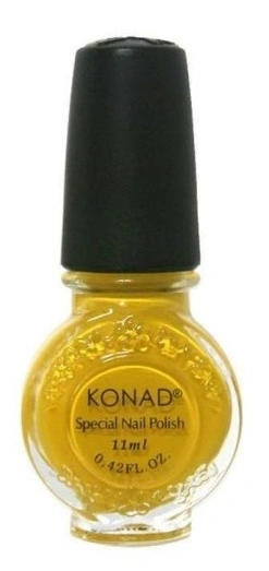 Лак для стемпінгу Konad Special Nail Polish Yellow насичений жовтий, емаль 11 мл