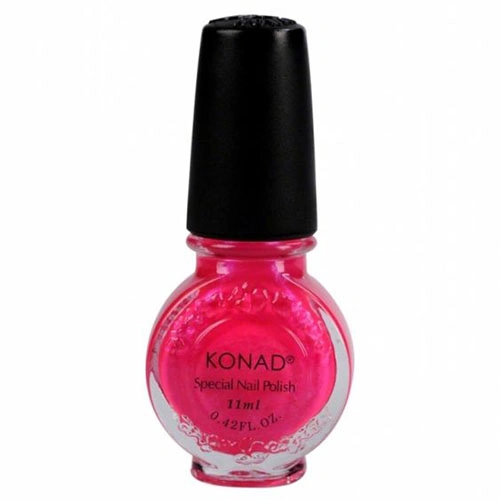 Лак для стемпінгу Konad Special Nail Polish Psyche Pink яскраво-рожевий, емаль 11 мл