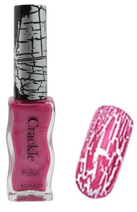 Кракелюрний лак Konad Crackle Nail Pinky Violet фіолетово-рожевий, емаль 9,5 мл